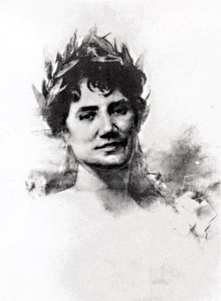 Retrato de Rosalía por Josep María Fenollera. (c.a. 1888).