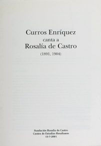 Curros Enríquez Canta a Rosalía de Castro